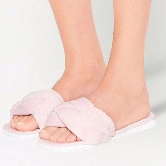 New Miu Miu Calzature Donna terry cloth slide sandals size 37, US 7, pink